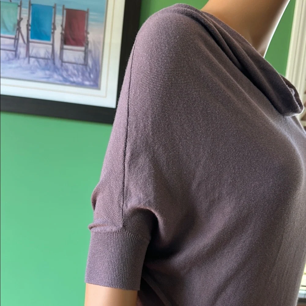 🟧🟧NWOT LOFT Purple Cowl Neck Sweater with Short Sleeves🟧🟧